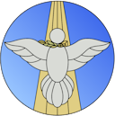 Bethel Logo of a dove in light.